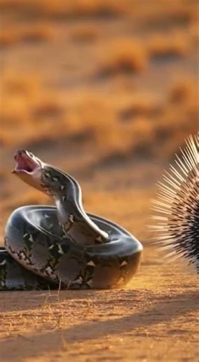 Python Swallows Porcupine but Gets Pierced! Watch the epic battle unfold #wildlife #nature #python