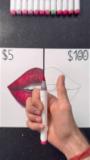 Drawing lips with affordable and premium supplies