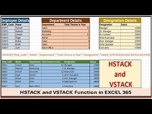 Master Excel's HSTACK & VSTACK Functions in Minutes! | Combine Data using HSTACK & VSTACK Explained
