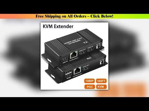 HDMI KVM Extender 60m over Ethernet Cat5e6 1080P Extender KVM USB POC Cable HDMI Loop Extender spli
