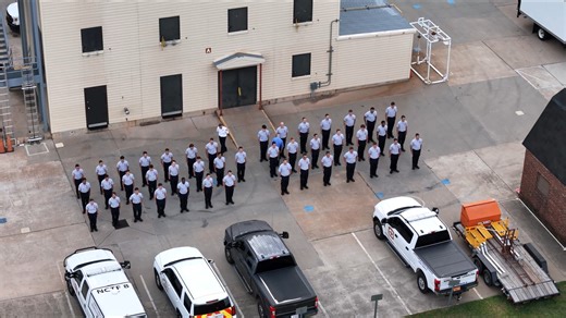 And here’s aerial video of Raleigh's new recruits, from Wednesday. Academy 53 started on Monday. See other posting for still shots and notes about the class size, the second largest in RFD history. | Legeros Fire Line