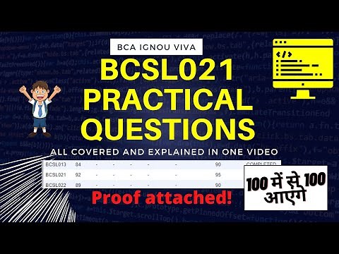 BCSL021 Viva Practical important questions BCSL 021