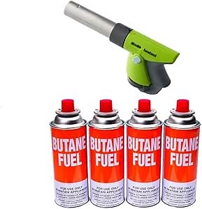 Iwatani Pro Max Torch with Iwatani Butane Canister 4 Pack