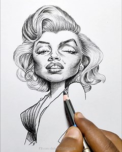 56K views · 2.9K reactions | Learn To Draw Marilyn Monroe Portrait - Easy Pencil Art | Did you know? | Facebook