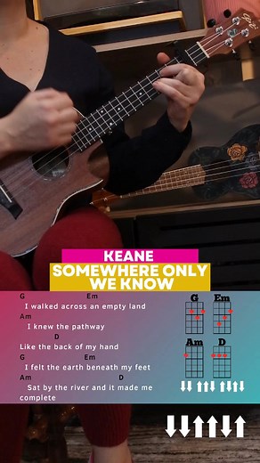 Keane - Somewhere Only We Know Ukulele Tutorial