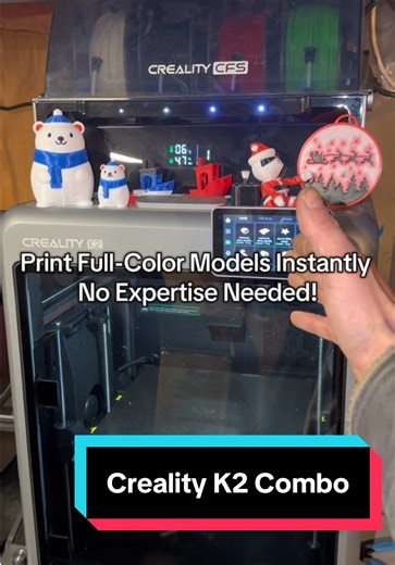 Print full-color, professional 3D models instantly — no expertise needed! The Creality K2 Combo brings your ideas to life with multicolor printing, smart auto-leveling, and effortless operation. Perfect for creators, hobbyists, and makers who want flawless results every time. Limited stock — start creating today! #CrealityK2Combo #3DPrintingMagic #Multicolor3DPrinting #DIY3DProjects #MakerCommunity @Creality official