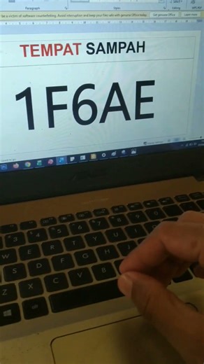 Cara membuat logo Tempat Sampah di Word #microsoftword