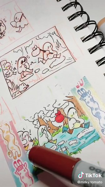 Filling My Tiny Art Book Part 10 - Horiztonal Sketchbook Tour