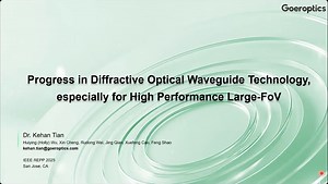 Progress in High Performance Large-FoV Diffractive Optical Waveguide Technology