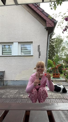 Bubble-Making Fun on a Colorful Patio Adventure
