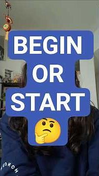 BEGIN OR START?🤔 #english #ingles #inglesencasa