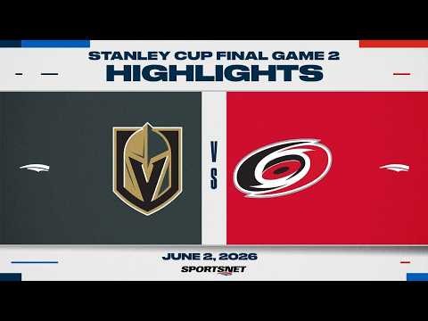 NHL Game 2 Highlights | Golden Knights vs. Hurricanes - June 4, 2026