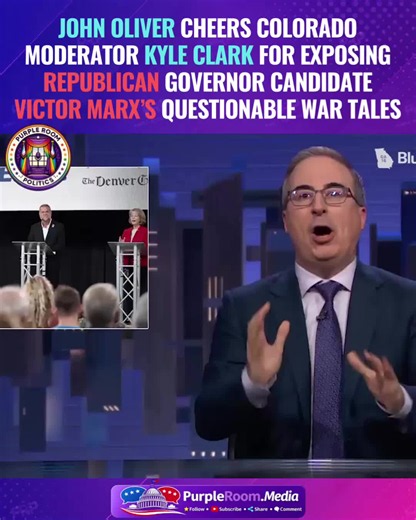 In a standout moment on Last Week Tonight, John Oliver celebrated Colorado moderator Kyle Clark for brilliantly holding GOP candidate Victor Marx accountable. Clark directly challenged Marx’s extraordinary tales of daring rescues, ISIS airstrikes, and being the first American in Gaza—reminding voters that truth still matters in leadership. Marx’s awkward deflection, even dragging his dog into it, only underscored the absurdity. Clark’s sharp journalism proved refreshing: real democracy thrives w