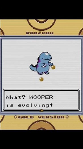 Evolution Of Wooper Into Quagsire In Gen 2 - Pokemon Gold #pokemon