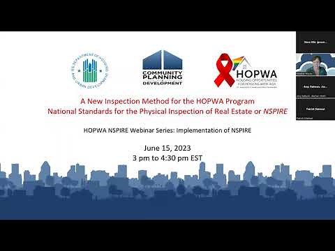 HOPWA and NSPIRE Webinar Series: Implementation of NSPIRE