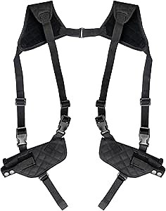 Tactical Handgun Shoulder Holster Adjustable Double Draw Gun Holster with Concealed Carry for Men Fit 1911 and Other Similar Size Gun Accessories