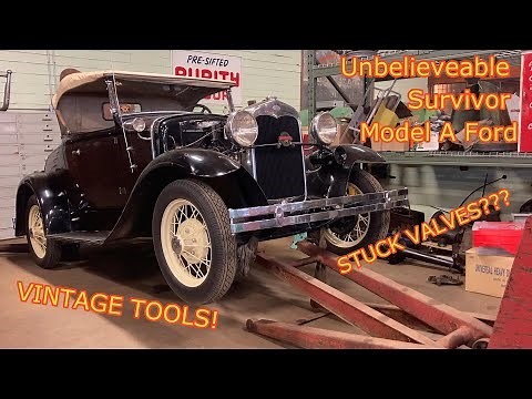 Stuck Valves? Will it Run? 1930 Ford Model A Roadster Original Survivor Parked for Years!