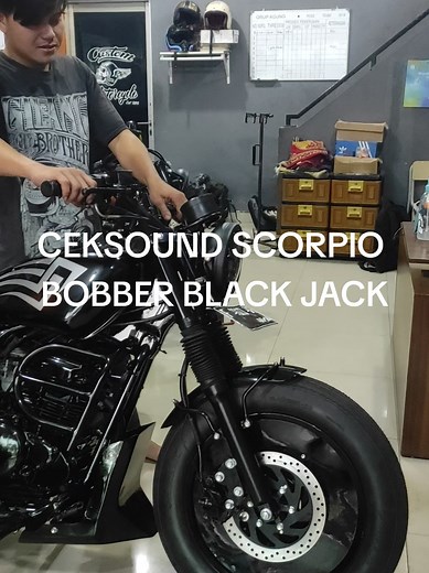 Custom Bobber Motorcycle: Scorpio Black Jack