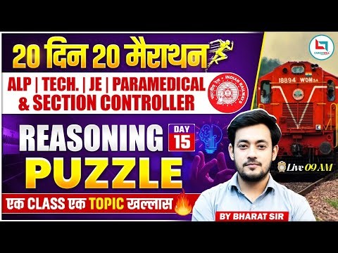 Railway Exam 2026 | RRB Reasoning | Puzzle in One Shot Class | RRB Puzzle | Bharat Sir Reasoning
