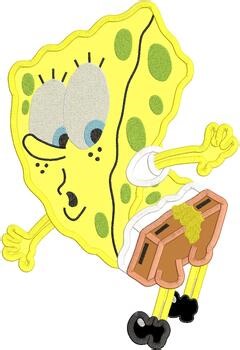 SpongeBob SquarePants Applique Design 01 - Instant Download