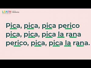 Pica Perico | Trabalenguas Infantil | Lengua Materna | Practica tu Lectura | Learn Spanish for Kids