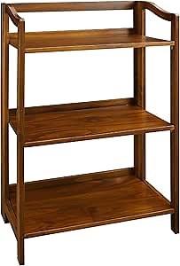 Casual Home Stratford 3-Shelf Folding Bookcase-Warm Brown