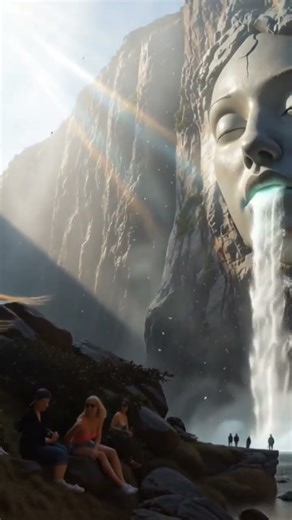 No Tears. No Rain. Just Water From Her Mouth #viral #waterfall #water #epic #travel #funny #foryou