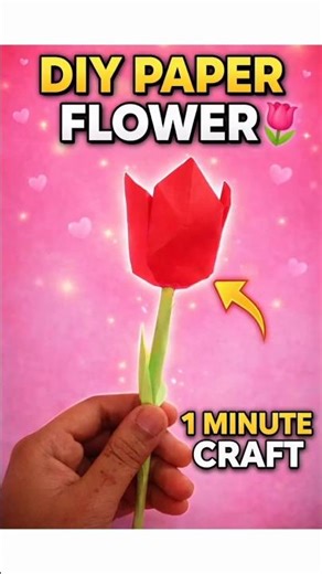 DIY Paper Flower 🌷 | 1 Minute Craft#diy #trending #viral