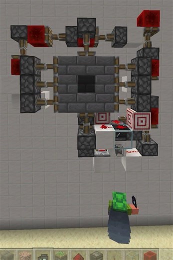Spiral Vault door 3x3 (bedrock) #shorts #minecraft #redstone
