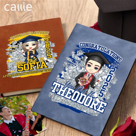 31 reactions |  Capture your graduation memories and thoughts with a personalized journal, the perfect gift for any graduate!✏ | Callie Gifts | Facebook