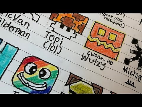 Well Known Geometry Dash Cube Icons, Drawn!