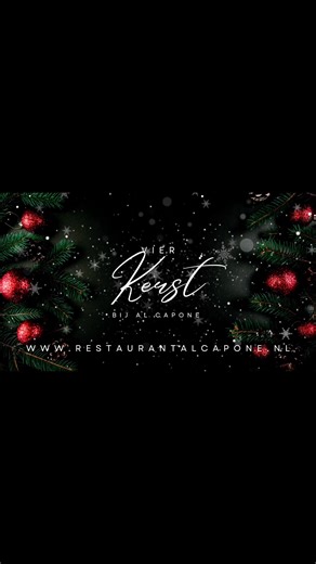 Heeft u al iets gepland voor de Kerstdagen? Vier Kerst bij Al Capone en geniet samen met uw familie! 🌲 Kijk voor meer informatie op onze site www.restaurantalcapone.nl | Restaurant Al Capone