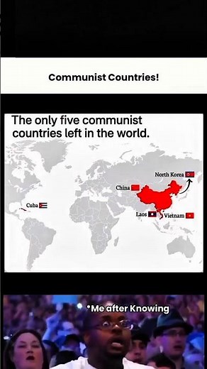 The Only 5 Communist Countries Left in the World 🌍☭ #Education #Shorts #Politics #Facts