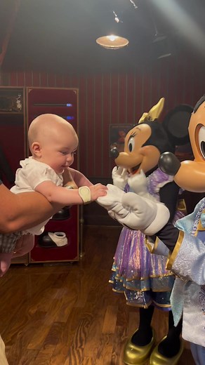 Baby Meeting Mickey for the First Time at Disney | Magical Moment