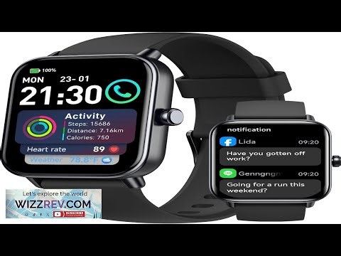 Smart Watches for Men 1.85" HD Display Compatible iPhone Android (Answer Make Calls) 110+