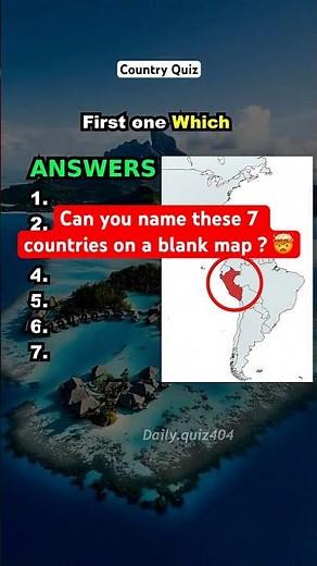 Can you name these 7 countries on a blank map ? 🤯🔥