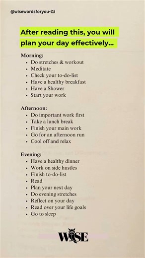 After Reading This, You Will Plan Your Day Effectively #wisewords #dailyroutine #motivation