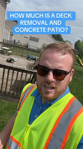 104K views · 659 reactions | How much does it cost to remove a deck and replace it with a concrete patio? #Concrete #Concrete #ConcreteLife #DeckRemoval | Eric Martin Money | Facebook