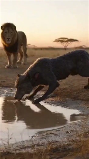 A Wolf and a Lion Prove Friendship Has No Rules#truefriendship #wolfandlionfriendship #naturestory