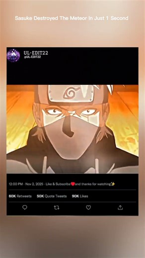 Sasuke Meteor Destruction 😱🔥 | Insane Power #Shorts