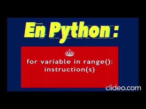 La boucle 'for' en python