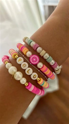 Bracelet ideas not my pics part 27#beads #claybracelet #bracelet #stonebeads