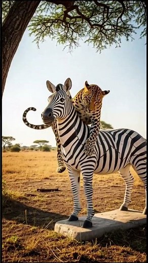 Leopard vs Zebra... or Is It?