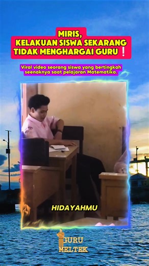 Pentingnya pelajaran akidah dan akhlak sejak dini biar anak zaman sekarang tau adab terhadap guru‼️ #pendidikan #adab #akhlak #murid #guru | Guru Meltek