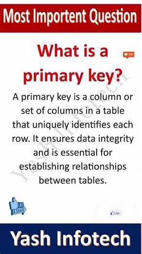 What is a primary key, Computer Questions and Answers, Important Computer Q&A for Students & Exams