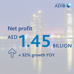 ADIB unveils impressive Q1 2024 performance! The bank reported a growth in Net Profit of 32% for Q1 2024 to AED 1.45 billion reflecting a consistent trend of strong growth. Revenue for Q1 2024 improved by 24% to AED 2.5 billion due to support by growth across all business segments and products. The return on equity of 27% reflects the healthy and resilient local economy coupled with our focus on sustaining business momentum and delivering transformational initiatives. These stellar results echo 