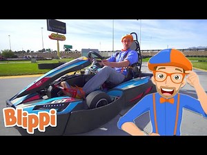 Blippi | Blippi goes GO Kart Racing!! | Educational Videos for Toddlers | Cars for Children
