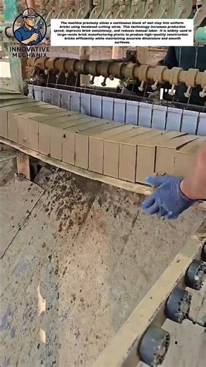 Amazing Automatic Clay Brick Cutting Machine Process | Smart Brick Factory Technology