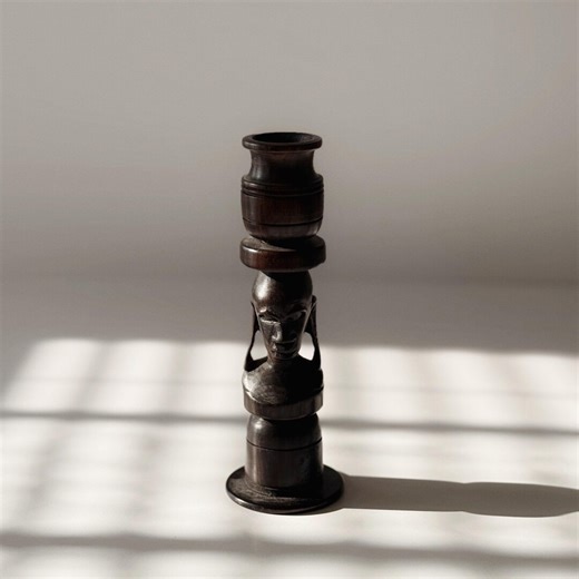 Vintage African Folk Art Candle Holder - Etsy