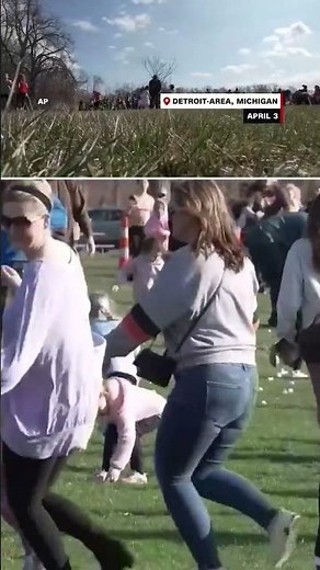 Kids Rush For Marshmallows Dropped From Helicopter In Detroit, Michigan | World News | N18S